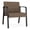 Castillo Quarry, variant on Waterfall Reception Waiting Room Oversize Guest Chair / Black Steel / Blue