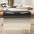 thumbnail image 2 of Fennco Styles Southwestern Table Runner with Fringe 16" W x 90" L – Black & Natural Cotton Blend Table Cover for Home Décor, Dining Table, Banquets, and Everyday Use, 2 of 3