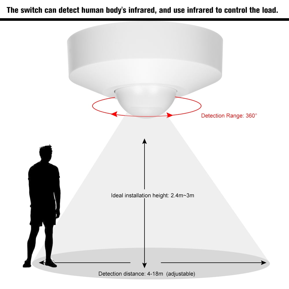 Surface Mount Pir Ceiling Occupancy Motion Sensor Detector