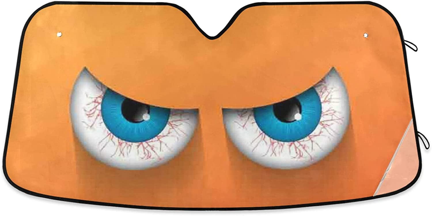 Spooky Halloween Evil Eyes Windshield Sun Shade for Car Truck SUV Car
