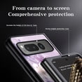 thumbnail image 5 of Feishell Compatible with Google Pixel Fold 7.6 inch Flower Pattern Case with Diamond Ring Holder,Shockproof Light Luxury Glossy Glass Folding Slim Phone Case for Women Girls,E, 5 of 6