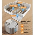 thumbnail image 2 of Fuente de agua Cat Oneisall de acero inoxidable, 3,5 L, inalámbrica, 2 of 8