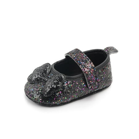 

Kesitin Infant Mary Jane Magic Tap Crib Shoe Soft Sole Baby Flats Comfort Non-slip Loafers Wedding First Walkers Dress Shoes Black 5C