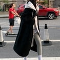 thumbnail image 6 of Fall Outfits for Women 2025 Fall Outfits for Women 2025 Fashionable Solid Color Patchwork Hooded Button Cardigan Long Sleeved Jacket, 6 of 6