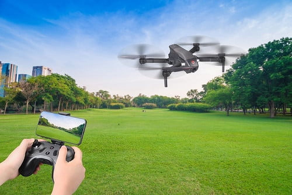Voyage Aeronautics VA-2500 Premium HD Video Drone with Optical Flow Technology - Black, 14-Inch Wide