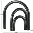 thumbnail image 3 of 7" x 8" Black Metal Overlapping Arch Geometric Sculpture, by DecMode, 3 of 9