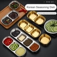 thumbnail image 2 of Sauce Dish Stainless Steel Soy Tomato Sauce Salt Vinegar Sugar Spices Flavor Condiment Dip Bowls Korean BBQ Home Kitchen Plates, 2 of 8