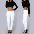 thumbnail image 4 of Huanledash Casual Women Solid Color Skinny Cargo Pants Pockets Drawstring Joggers Trousers, 4 of 8