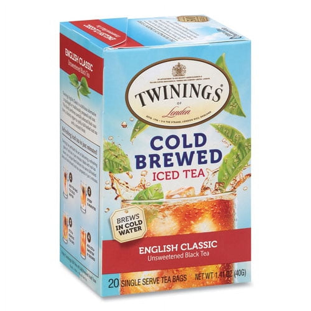 Cold Brew Iced Tea Bags, English Classic, 0.07 Oz Tea Bag, 20/box | Bundle of 5 Boxes