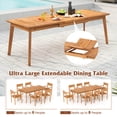 thumbnail image 6 of Costway 71"-94" Rectangular Teak Wood Table Patio Extendable Dining Table for 6-8 People,, 6 of 6