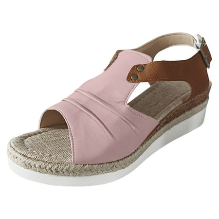 

Jungdeepe Women Open Toe Slingback Sandals Women Comfortable Slide Sandals Wadge Sandals for Women Indoor Sandals for Women Winter Wedge Sandals for Women Size 9w Womens Slipper Sandals with Strap