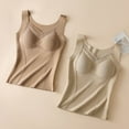 thumbnail image 6 of Mepaouo Sleeveless Thermal Tank Top for Women Sweetheart Neck Fleece Camisole Warm Base Layer(Coffee,2XL), 6 of 7