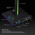 thumbnail image 3 of Amdohai EB01 RGB Gaming Headset Stand with 3.5mm 2 USB Ports Over-ear Headphones Holder Earphone Rack for Gamer Gaming Computer Desktop PC, 3 of 9