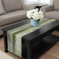 thumbnail image 4 of Sage Green Table Runner 108 Inches Long, Retro Oil Painting Modern Abstract Art Aesthetics Kitchen Coffee Dining Table Decoration for Home Party Birthday Wedding Home Decor 13x108 Inches, 4 of 8