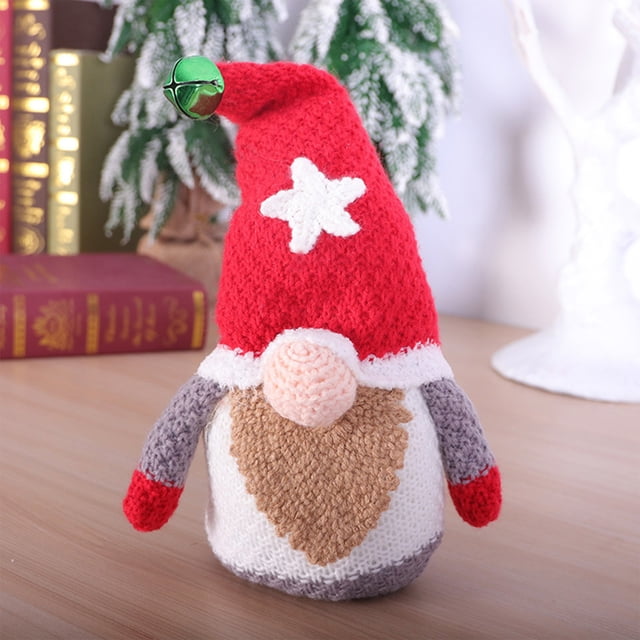 Juguetes para niños pequeños Fiudx muñeco nórdico tejido adorno de Rudolf