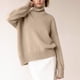 thumbnail image 1 of Suéter de cuello alto para mujer, moda informal, manga larga, cuello alto, suéter para mujer, 1 of 8