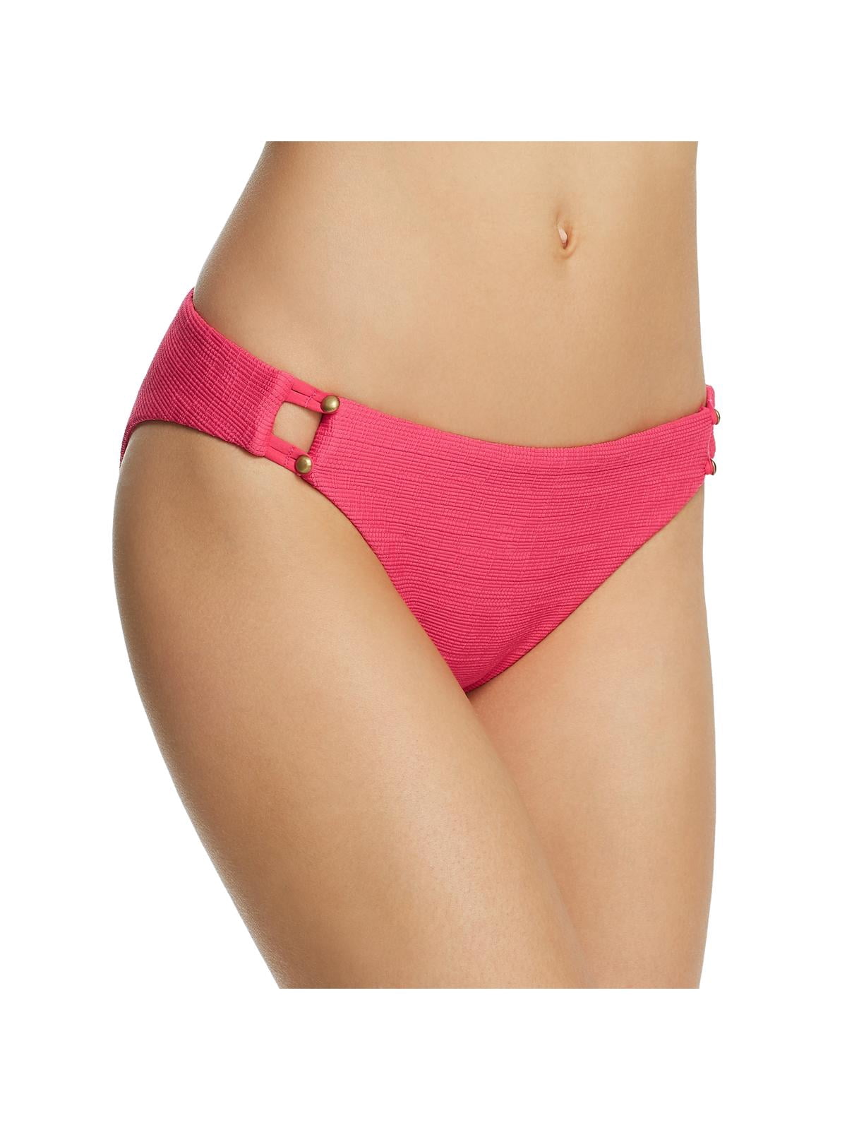 Nanette Lepore Womens Raffia Hipster Solid Bikini Swim Bottom