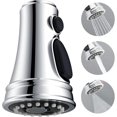 thumbnail image 2 of Kitchen Faucet Head Replacement, Pull Down Kitchen Spout with 9 Adapters, 3 Function Kitchen Sink Spouts, Fits Most Faucets (G1/2), Chrome, 2 of 5