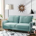 thumbnail image 3 of 56.3'' Velvet Round Arm Loveseat, Couch with Solid Wood Frame, for Guest Room, Teenager's Room, and Small Apartment,33.1'' H x 56.3'' W x 31.1'' D, 3 of 5