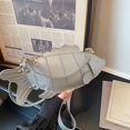thumbnail image 4 of Hfppkn 3D Fish Shaped PU Leather Crossbody Bag Novelty Mini Shoulder Handbag for Party Daily Use 32x7x13cm Silver, 4 of 7