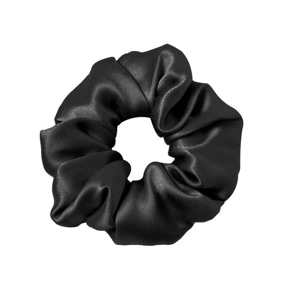 Silk Black Scrunchies -Regular -Scrunchies For Hair - Large Silk Scrunchies For Women Soft Hair Care Valentine's Day Gift