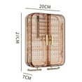 thumbnail image 5 of rygai Jewelry Storage Box Transparent Wall Mounted Earring Ring Necklace Organizer with Multi-shaped Hooks for Home, 5 of 7