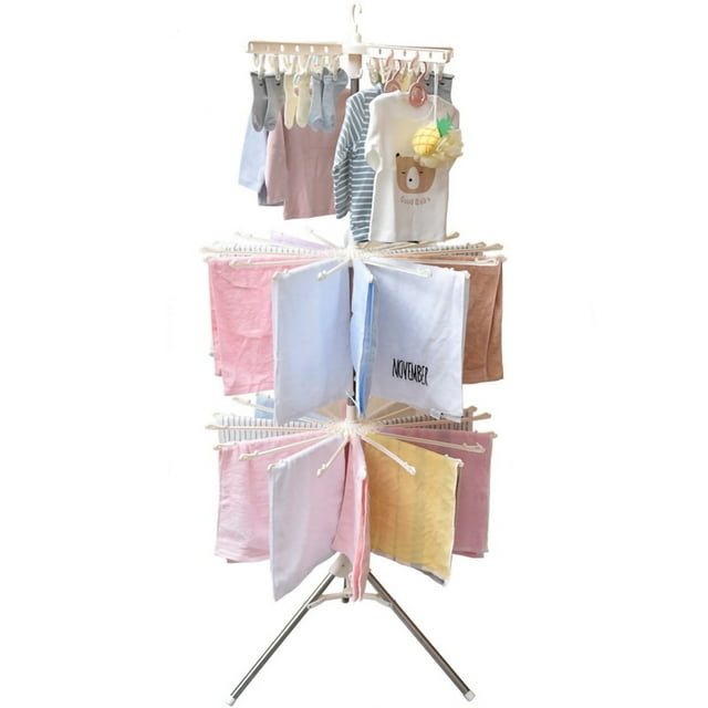 Tendedero de ropa plegable 360 Jadeshay de acero inoxidable