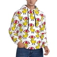 thumbnail image 2 of Naloa Rubber Duck Chicken Bird Men's Casual Hooded Collar Drawstring Hoodies Pullover Sweatshirts Casual Long Sleeve Shirts-X-Large, 2 of 7