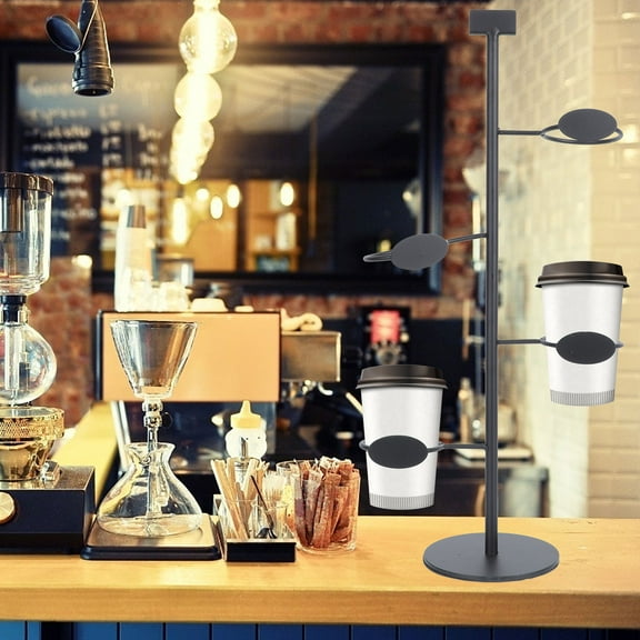 LABSERRON 1Pack Coffee Cup Stand 20.9x5.1in Iron Material for Business Owners and Home