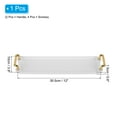 thumbnail image 2 of Uxcell Plastic Serving Tray with Golden Handle, 12" x 3.9" Modern Rectangular Decorative Tray, White, 2 of 6