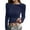 07# Dark Blue, variant on Long Sleeve Thermal Shirt for Women Light Fleece Tops Fall 2025 Crew Neck Casual Basic T-Shirts Orange L