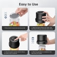 thumbnail image 3 of Electric Mason Jar Vacuum Sealer Kit with Regular & Wide Mouth Lids, Portable Food Storage Sealer for Home Kitchen Use, Black, 3 of 8
