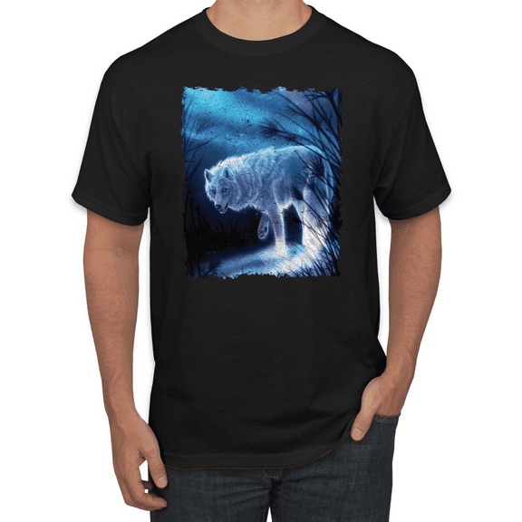 Winter Dire Snow Wolf Animal Lover Graphic T-Shirt