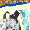 thumbnail image 5 of Police and Officer White Pattern 17" Waterproof Oxford School Backpacks for Teens, S-Shape Padded Straps, for School, Travel, Hiking, Camping, 5 of 5