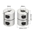 thumbnail image 2 of Uxcell 4mm to 8mm Shaft Coupling 25mmx20mm Coupler Aluminum Alloy Joint Motor, 2 Pack, 2 of 6