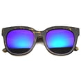 thumbnail image 4 of Womens Horn Rimmed Sunglasses With UV400 Protected Mirrored Lens 9962, 4 of 6