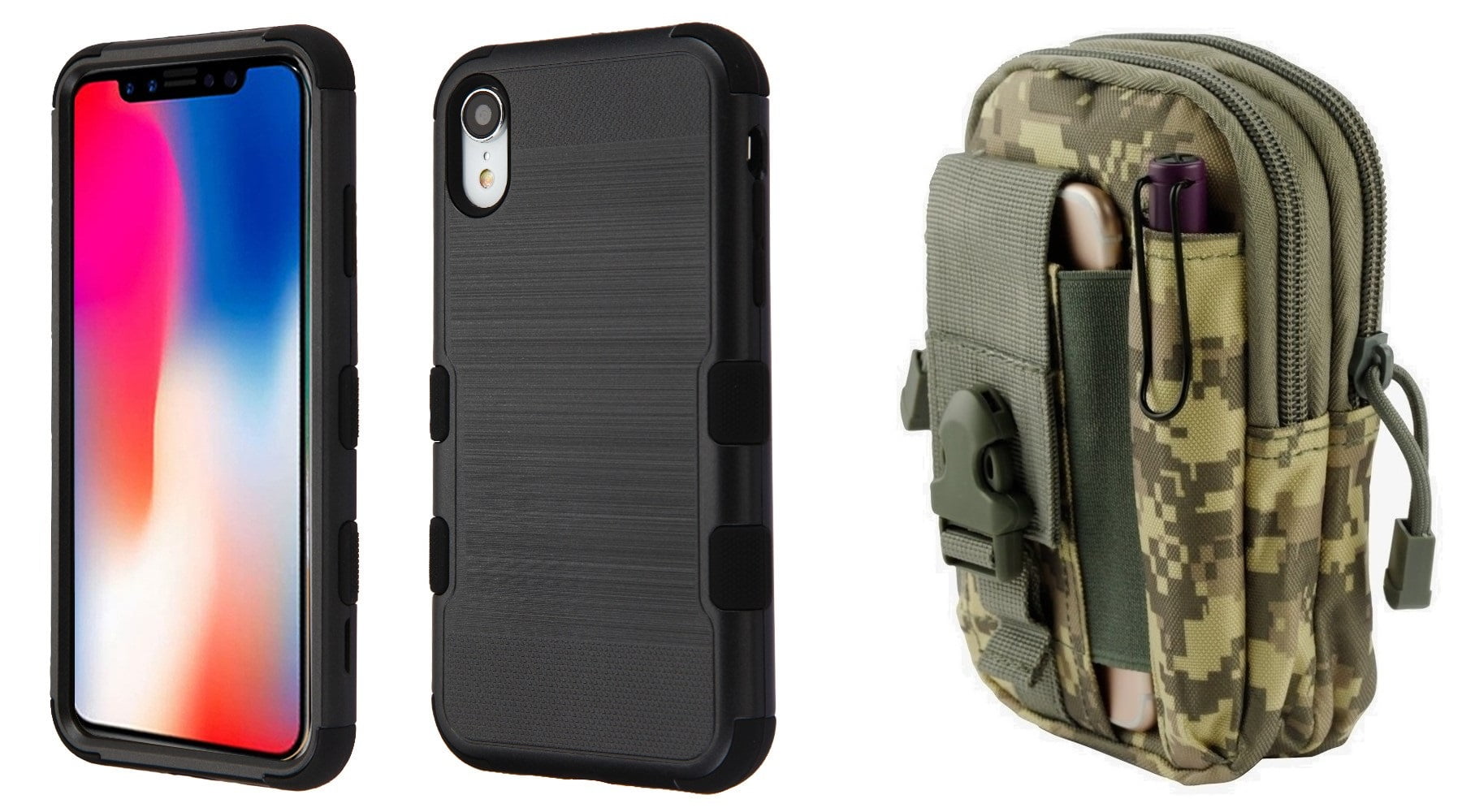 TUFF Case Bundle Compatible with Apple iPhone XR Military Grade