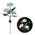thumbnail image 2 of 2 Pack 3 Head Hydrangea Solar Garden Stake Lights Outdoor Waterproof Solar Powered Decorative Lights for Patio, Courtyard, Garden Lawn (White), 2 of 10