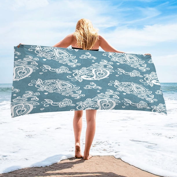 Toalla de playa de microfibra de 76 x 152 cm: ligera, resistente a la arena y de secado rápido, ideal para viajes, piscina, gimnasio y actividades al aire libre. Compacta y portátil.