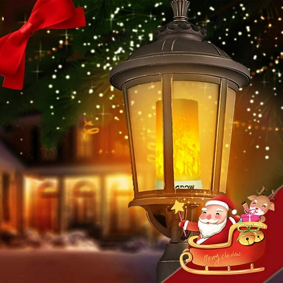 LED Flame Effect Light Fireplace Light 4 Modes Rechargeable W/IR Wireless Remote