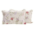thumbnail image 3 of Marina Decoration Rich Printed Embossed Pinsonic Coverlet Bedspread Ultra Soft Bedding Summer Quilt Set with Shams, Light Floral Pattern Pink Green Red Purple Cream Color, 3 of 7