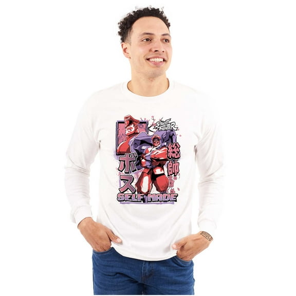 Street Fighter M Bison Self Made Long Sleeve TShirt Men Women Brisco Brands S