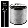 thumbnail image 1 of 4 Strands Abrasion Resistant Braided Fishing Line PE Super Strong Anti-bite Line, Fishing Accessories For Freshwater 3000M Gray Mainline, 1 of 6
