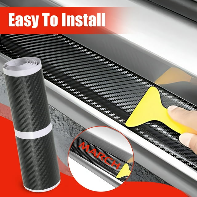 Transemion Bandes Protectrices de Rebord de Voiture en PVC Adhésif Fort Style Premium Facile à Installer Type 2