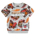 thumbnail image 4 of Disney Cars Lightning McQueen French Terry Short Sleeve T-Shirt and Shorts (Boys), 2 Piece Set, Sizes 4-10, 4 of 7