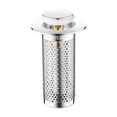 thumbnail image 1 of ¡Gran oferta! Tapón de fregadero de baño con receptor, tapón de fregadero con cesta de filtro de acero inoxidable, adecuado para agujeros de 1,3 ~ 2,1 pulgadas, 1 of 2