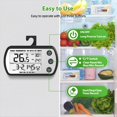 thumbnail image 3 of Digital Refrigerator Thermometer 2 Pack,Waterproof Fridge Thermometer, Max/Min Record Function,Timer Function Black, 3 of 6