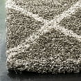 thumbnail image 5 of SAFAVIEH Hudson Adella Geometric Diamonds Shag Area Rug, Grey/Ivory, 6' x 9', 5 of 6