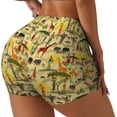 thumbnail image 2 of Sigee Ethnic African Print Women's High Waist Workout Shorts - Squat Proof, Tummy Control, Yoga and Gym Activewear-Medium, 2 of 9