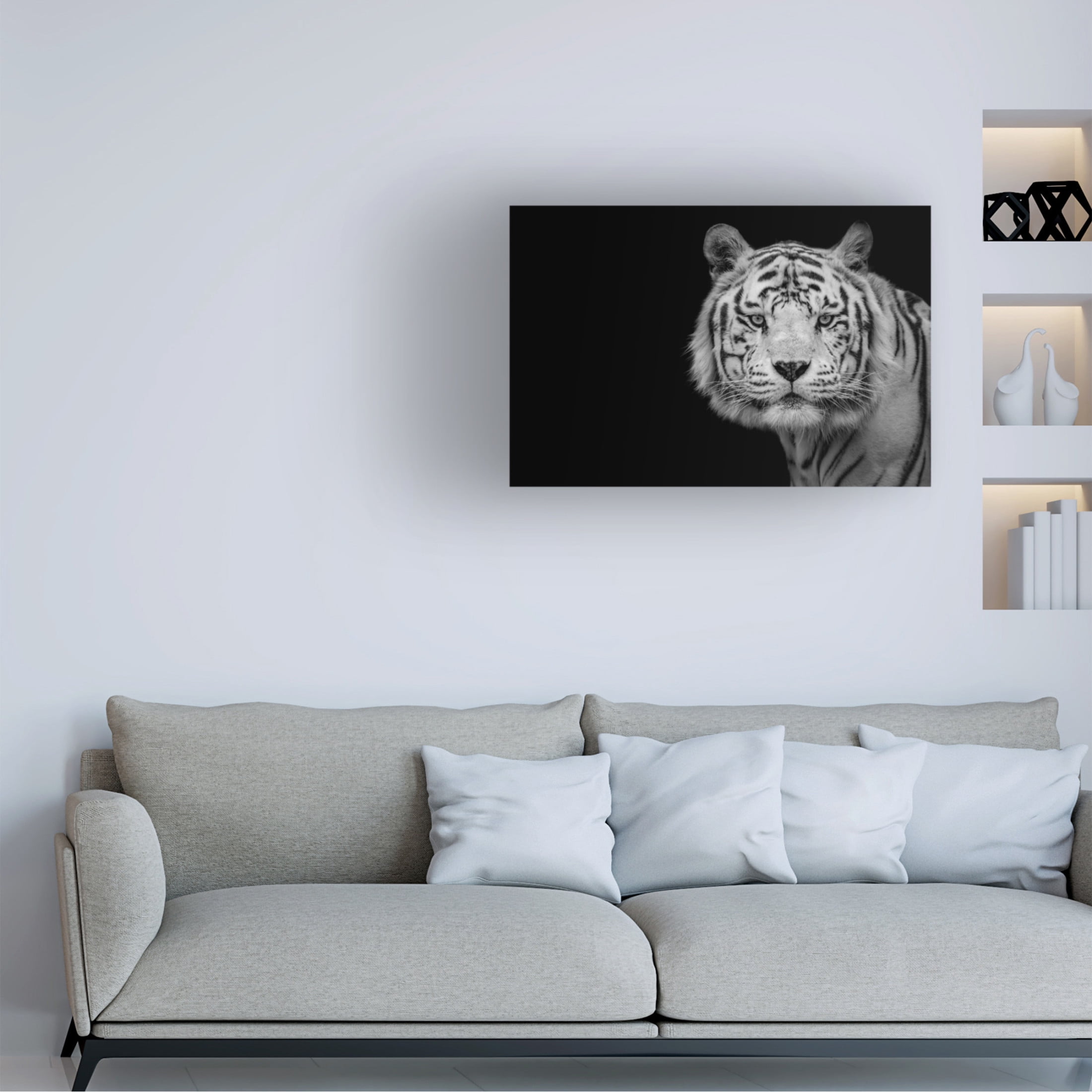 Trademark Fine Art Nauzet Baez Photography Bengal White Tiger Canvas Wall Art